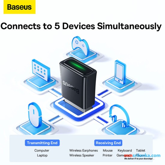 Baseus BA07 Bluetooth 5.3 Adapter Black 